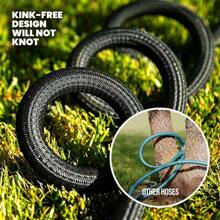 HYDROSTEEL Metal Garden Hose 50 Ft With Nozzle, 3x Layer Stainless Steel Metal Water Hose 50 Ft, Heavy Duty, Flexible, Lightweight, 50 Ft Garden Hose, Manguera De Agua Flexible, 500 PSI AS SEEN ON TV - Black - View 4