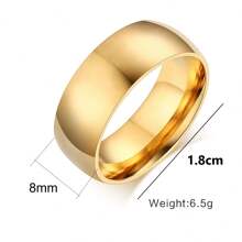 4pcs Stainless Steel Couple Rings, 4mm/6mm/8mm Diameter 1.8cm, Suitable For Valentine's Day Gifts,Mom,Mother,Mother's Day,Gift