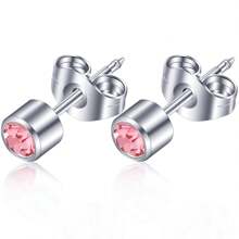 1 Paar rostfreie Stahlohrringe Piercings Nieten 4mm Hypoallergen für Piercings, Werkzeug-Sets, Geburtsstein Ohrstecker, Tragus, Knorpel Schmuck