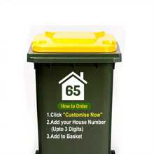 Papa Prints Pack Of 1/3/5 Bin Numbers For Wheelie Bins Personalized Wheelie Bin Stickers Numbers Waterproof Bin Stickers For Wheelie Bins - Multicolor - View 6