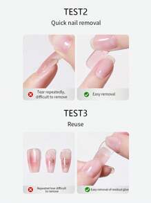 annies [1pc/2pcs] Nail Polish Remover Efficient Quick-Release Softening Liquid, Non-Damaging Nail Sponge Dissolving Gel Pads Remover, Professional Manicure Use - 彩色 - 查看 5