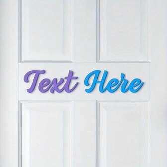 1pc Personalized Name Plaque, Custom Room Decoration Door Sign, Unique Customized Acrylic Name Plate, Without Adhesive