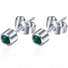 1 Paar rostfreie Stahlohrringe Piercings Nieten 4mm Hypoallergen für Piercings, Werkzeug-Sets, Geburtsstein Ohrstecker, Tragus, Knorpel Schmuck