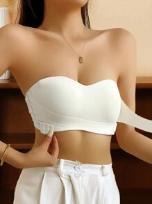 Women's Push-Up Strapless Bra, Invisible Anti-Slip Anti-Flash, Bridal Bra For Small Breasts, Wedding Dress Undergarment, Lingerie