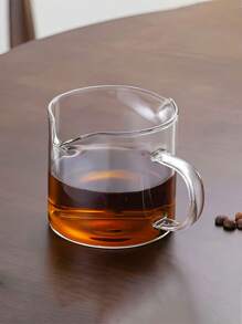 1 件带刻度的双口玻璃量杯、带手柄的双嘴玻璃咖啡杯、浓缩咖啡小杯、双嘴量杯、浓缩咖啡杯、牛奶杯、酱汁杯、V 口咖啡杯、带手柄的咖啡杯、咖啡杯 - 無色 - 查看 2