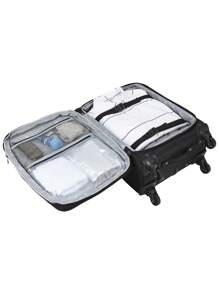 TPRC Lexington 20" Rolling Expandable Carry-On 4-Wheel Spinner Luggage - Purple - Black - View 2