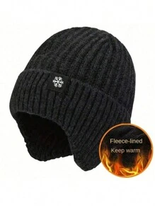 1/2PCS 男士加厚羊毛护耳针织帽是送给父亲的完美礼物 - 彩色 - 查看 9