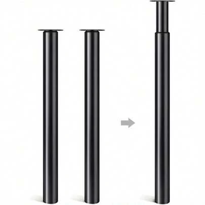 710-1100mm Adjustable DIY Metal Folding Desk Legs Kitchen Worktop Loft Legs For Furniture Table Coffee Table Dining Table 60mm Diameter(Black)