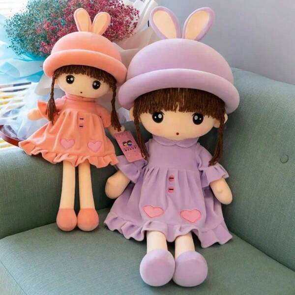 Muñeca delicada y adorable de Pascua, muñeca de conejo dulce y elegante. Muñeca de consuelo emocional. Adecuada para niños y tu mejor amigo. Un regalo para el Día de San Valentín. Regalos para niños, regalos de Pascua, decoraciones de fiesta de Pascua feliz.
