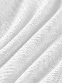 性感金属环镂空深V领裹身针织迷你连衣裙宽松喇叭袖修身针织毛衣泳衣罩衫