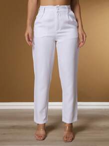 Women's Pants/Tailored Pants/Basic Pants/Elegant Pants/Skinny Pants/Blogger Pants/Fashion Pants - trắng - Xem 2