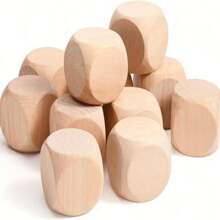 3/10pcs 20mm Unfinished Wooden Square Dice, 6 Sides, Square & Rounded Corners, DIY Creative Crafting, Craft Decor Accessories