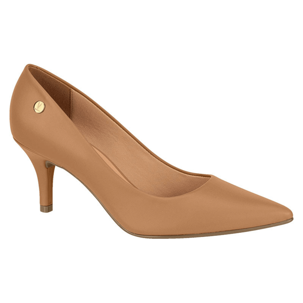 Scarpin Vizzano Salto Médio Sapato Feminino Preto Baixo Bico