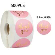 500 sztuk kolorowych naklejek foliowych z motywem kwiatowym, etykiety samoprzylepne do artykułów do pieczenia i podziękowania