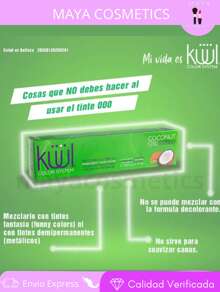 Kuul Funny Color Reflects Metallic Hair Dye Kit 90 Ml Natural + Peroxide 20 Vol - 8.22 intense pearlescent light blonde - View 6