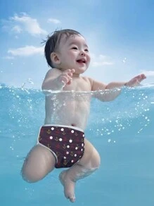 1 pièce Couche de bain de bébé imperméable avec imprimé tortue de mer en filet, décorations et cadeaux pour la douche de bébé et la famille