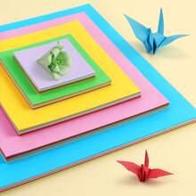 100 Sheets Square Origami Paper, 5 Different Sizes, 10 Mixed Colors Double Sided DIY Origami Paper Set Arts And Crafts Square Easy Fold Paper For Beginner - Multicolor - View 6