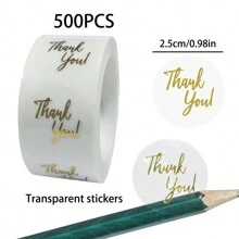 500 sztuk kolorowych naklejek foliowych z motywem kwiatowym, etykiety samoprzylepne do artykułów do pieczenia i podziękowania