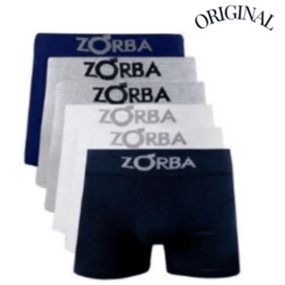 Zorba Kit 6 Cuecas Boxer 781 Seamless de Algodão Sem Costura