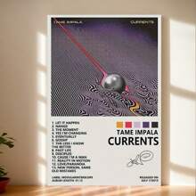 Framed Tame Impala Currents Album Cover Wall Art - Canvas Music Poster,  Print For Bedroom, Living Room Decor - 裱框 - 查看 2