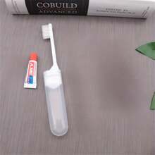 2/4/8 piezas Juego de cepillos de dientes de viaje portátiles con cerdas suaves y pasta de dientes - Diseño compacto y plegable para un almacenamiento fácil | Ideal para camping, senderismo y artículos esenciales para el baño Decoración del baño en el hogar Decoración de otoño Regreso a la escuela - Multicolor - Ver 4