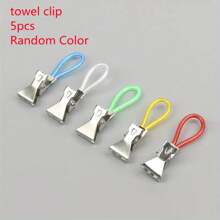 5/10 Set Of Colorful Metal Towel Clips - Easy To Install, Wall Hanging Hooks For Kitchen And Bathroom Storage, Practical Hooks,Beachwear,Spring,Minimalist,Summer Tops
