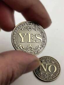 Yes Or No Lucky Coin Decision Making Commemorative Coin Double-Sided Badge Collectible Gift Halloween Coin - Multicolor - View 1