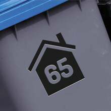 Papa Prints Pack Of 1/3/5 Bin Numbers For Wheelie Bins Personalized Wheelie Bin Stickers Numbers Waterproof Bin Stickers For Wheelie Bins - Multicolor - View 37