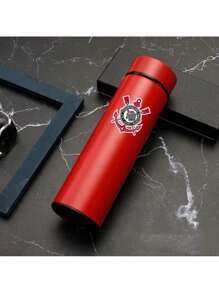 Personalized Football Team  Bottle With Led Digital Temperature Meter 500ml - Red Corinthians - View 1