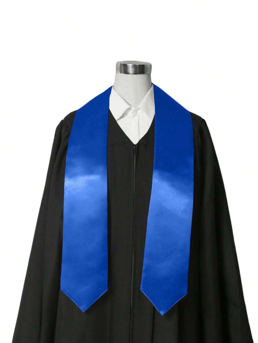 1 件蓝色毕业斗篷披肩、2025 年毕业季派对装饰用品、毕业快乐派对礼物祝贺毕业派对服装装饰、毕业典礼摄影道具 - 藍色 - 查看 1