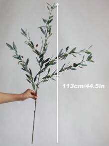 1/2pcs Artificial Gray-Green Olive Leaf Branch 40.5" Faux Spring Flower Artificial Wedding Greenery Fake Plant Home/Kitchen Decoration DIY Florals Centerpieces Arrangement Gift