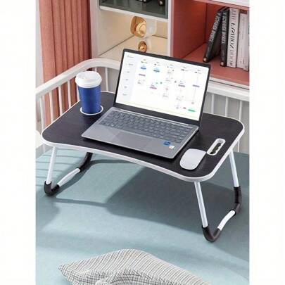 60 X 40 X 28cm Lap Standing Desk For Bed And Sofa Breakfast Bed Tray Laptop Lap Desk Folding Coffee Tray Notebook Stand Reading Holder (Black Brushed), Back To School Gifts
