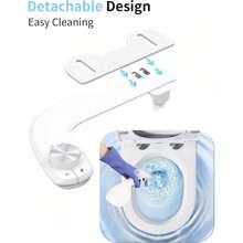 Bidet Fresh Water Dual Spray Kit Non Electric Toilet Seat Attachment Cold Wash Bathroom Decor Summer