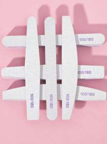 10/20pcs Nail File: 100/180 Coarse/Gritty Nail File Plates, Zebra Pattern Double Sided Washable Coarse Nail File For Removing Acrylic Nails And Nail Extensions Nail Care Nail Care Set Salon Home Use (Oval, Rhombus, Half Moon)