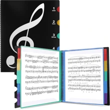 A4 Music Folder/10 Pages (20 Sides), Writable Chorus Folder, Sheet Music Folder, Piano Performance Demonstration Folder, Blank Plastic Concert Chorus Folder