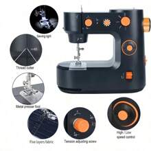 Multifunctional Sewing Machine - Very Convenient, Suitable For Making Clothes, Curtains, Cushions, Plush Toys - Perfect For Home Use, DIY Enthusiasts And Beginner Sewers, Ideal As A Holiday Gift For Mother Or Friends