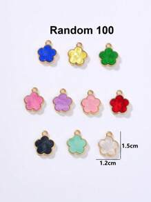5/20/30/50/100/200/300 piezas Colgante de trébol de 4 hojas/flor de 5 pétalos colorido y elegante, adecuado para hacer collares, pulseras, pendientes, llaveros, colgantes de teléfono, joyería de regalo para parejas