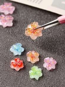 FULL BEAUTY 20/50/100 件冰裸色樱花花瓣饰物美甲装饰兰花情人节婚礼设计花朵优雅美甲水钻美甲配件用品美甲宝石 - 彩色 - 查看 2