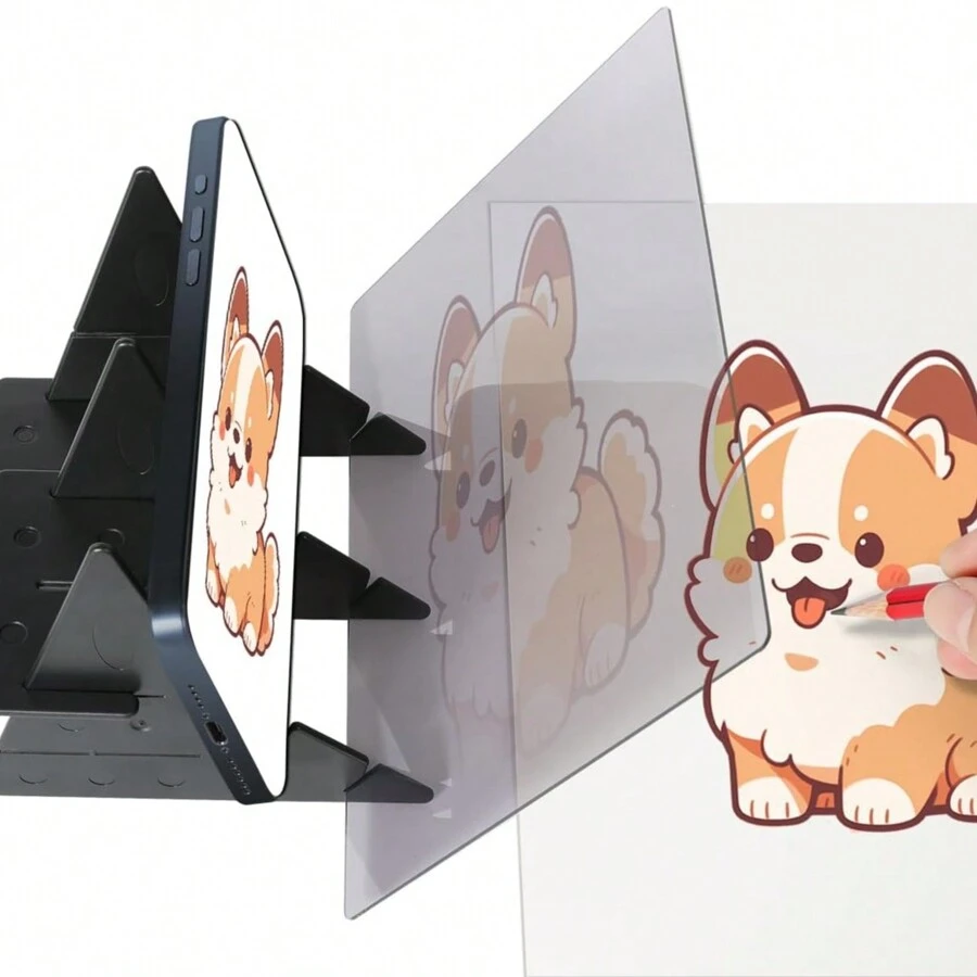 Optical Drawing Board, Portable Optical Tracing Board, Image Tracing Board Drawing Projector Light Copy Pad, Easy Tracing Drawing Sketching Tool - Multicolor - View 1