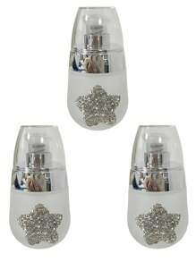 1 Pc 30ml Refillable Lotion Dispenser Bottle, Luxury Rhinestone Design Makeup Foundation Remover Lotion Cream Travel Portable Glass Jar