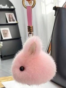 1pc Cute Cartoon Rabbit Keychain Pendant Mini Rabbit Pendant Bag Cute Key Ring Suitable For Backpack Clutch Bag And Car Keys Unisex Bridesmaid Gifts - Multicolor - View 4