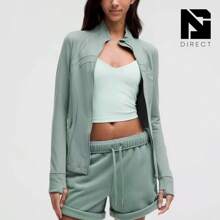 Lululemon Define Jacket Nulu Women's Lightweight, Full Zip Running Track Jacket-For Yoga Gym Running-Sweat-Wicking-Yoga-All Seasons Sport-Spring/Summer-Autumn/Winter-Mother's Day Gifts-Father's Day Gift - Crater Blue - 查看 1