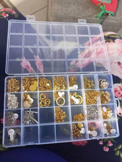 1 pieza Joyero con 10/15/24/28 compartimentos fijos, 36 compartimentos ajustables y 28/56 compartimentos extraíbles, ideal para organizar joyas, cuentas, manualidades y herramientas pequeñas - perfecto para regalar en días festivos, organizar para volver al colegio y proyectos creativos - diseño compacto y fácil de ver para un acceso sencillo y soluciones de almacenamiento elegantes para celebraciones de Navidad, Acción de Gracias, Año Nuevo y San Valentín.