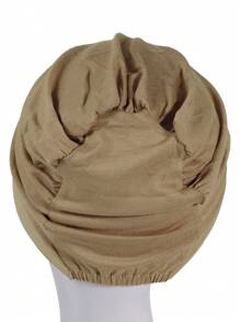 1 Peça Boné de Lã Feminino em Cor Sólida, Semelhante a Seda, de Algodão Macio, Gorro Elástico e Sem Costura, Multicolorido e Resistente a Bolinhas