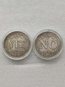 Yes Or No Lucky Coin Decision Making Commemorative Coin Double-Sided Badge Collectible Gift Halloween Coin - Multicolor - View 7