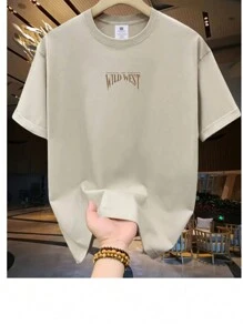 Men's Cotton T-Shirt Adult Plus Size Kids Wild West Country Cowboy Streetwear Over Fashion Premium - 米色 - 查看 2