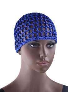 1pc Handmade Crocheted Beanie, Kufiya Hat, Women Headwear, Hair Net, Hair Snood - Multicolor - View 8