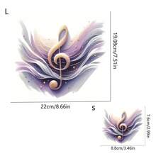 1pc/2pcs/3pcs Music Notes - Heat Transfer Patches, DIY Iron-On Washable Patches, Suitable For DIY T-Shirts, Jeans, Sweatshirts, Handbags, Pillows