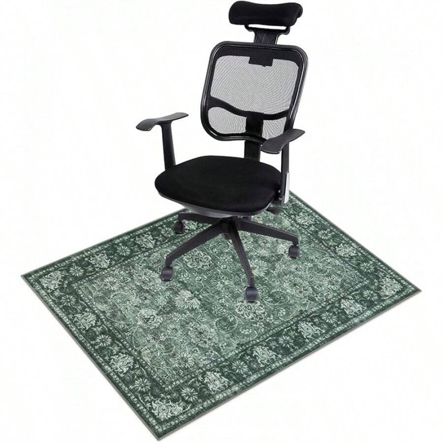 Office Chair Mat For Hardwood Floor/Tile Floor, 36"X48"Desk Chair Mat For Hard Floors, Rug Protectors For Office Chairs, Anti-Slip Floor Protector Rug - Green - View 1