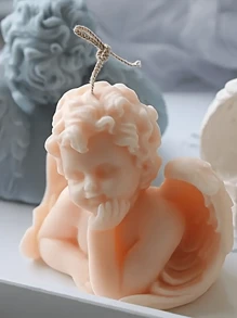 1 Khuôn silicon hình thiên thần nhỏ Khuôn nến ba chiều Khuôn silicon nến thiên thần nhỏ Khuôn thạch cao xà phòng fondant - Thích hợp để trang trí nhà cửa, lò sưởi, phòng khách, trang trí trung tâm, văn phòng, quà tặng ngày lễ tình nhân, bộ nến, nến thơm, quà tặng bạn bè, quà tặng phụ nữ - Trắng - Xem 4